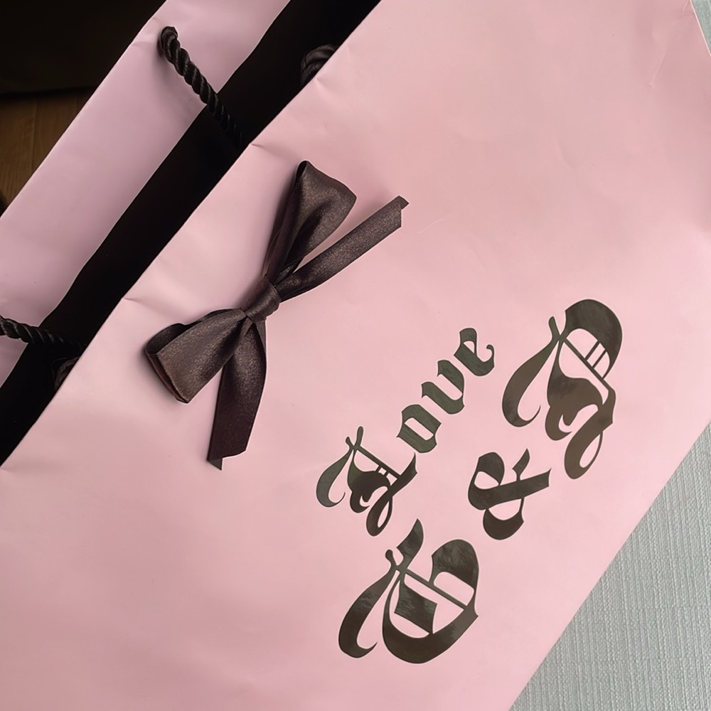 Juicy Couture CHOOSE JUICY Pink logo shopping paper bag
